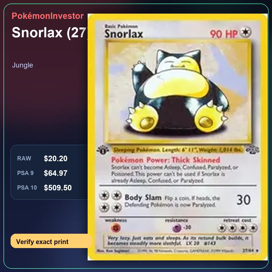 Card research image for Snorlax (27)