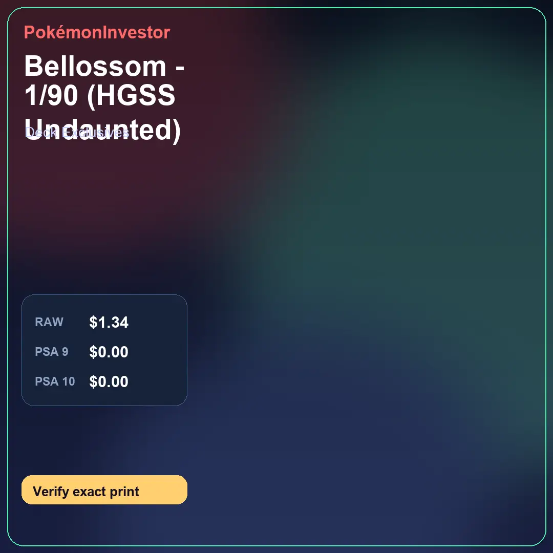 Card research image for Bellossom - 1/90 (HGSS Undaunted)
