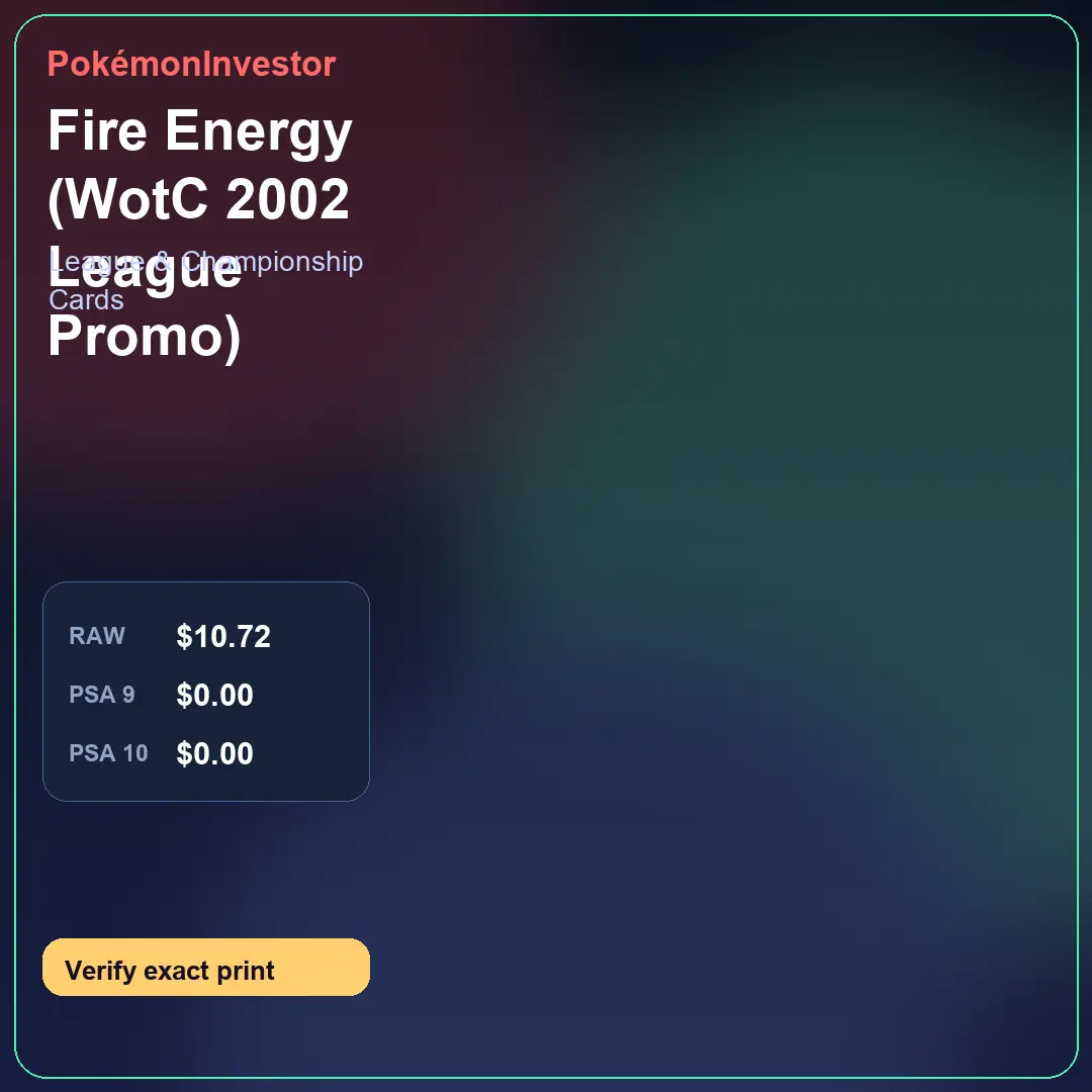 Card research image for Fire Energy (WotC 2002 League Promo)