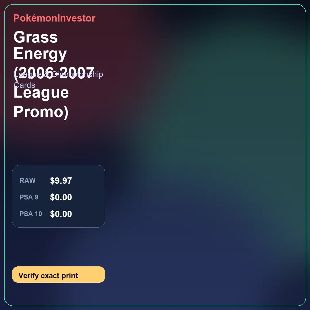 Card research image for Grass Energy (2006-2007 League Promo)