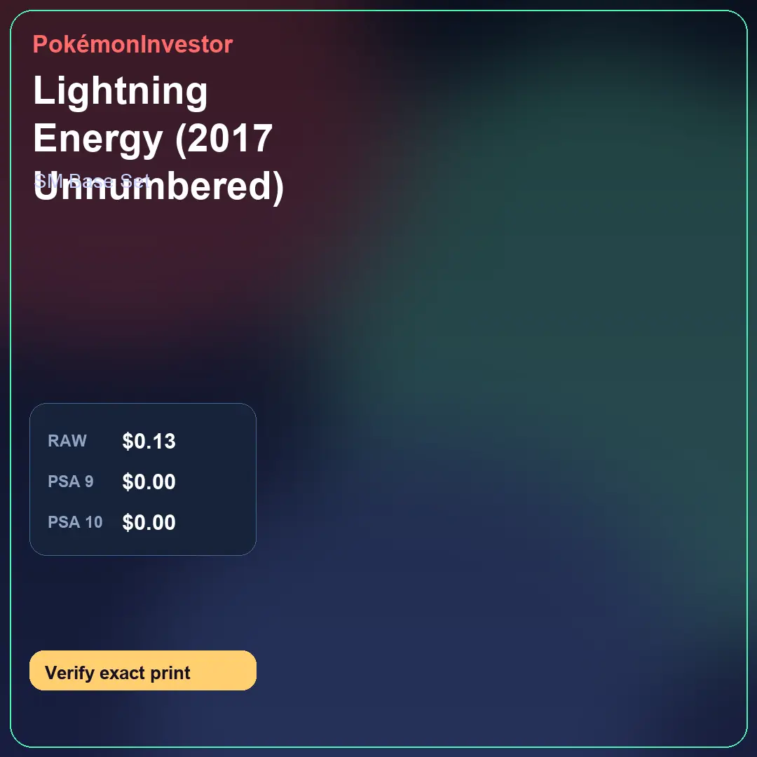 Card research image for Lightning Energy (2017 Unnumbered)