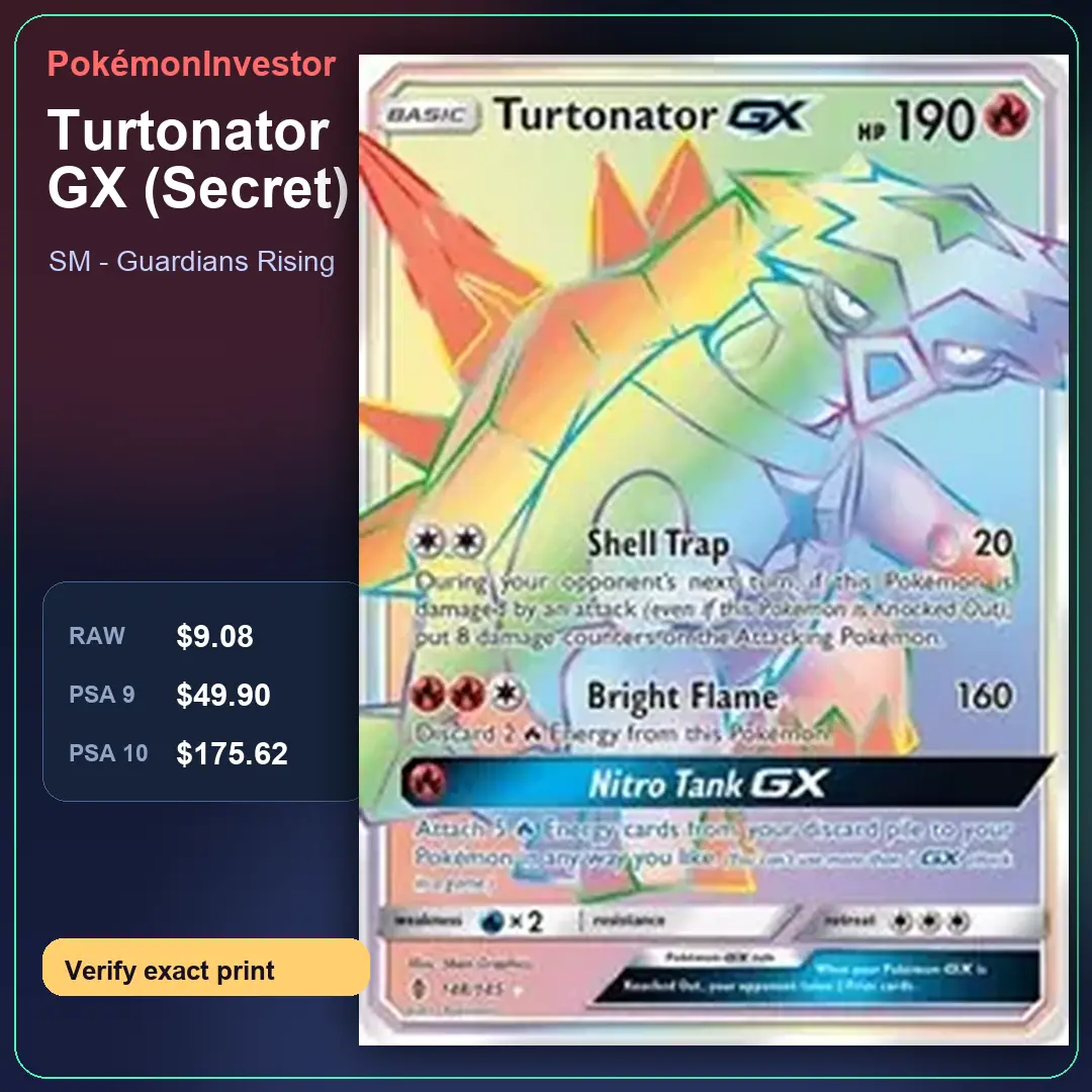 Card research image for Turtonator GX (Secret)