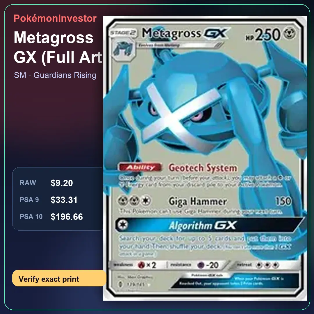 Card research image for Metagross GX (Full Art)