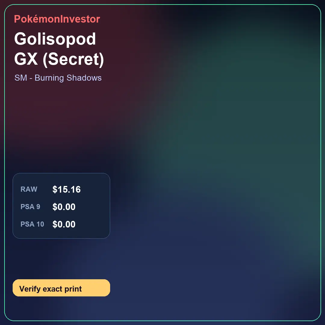 Card research image for Golisopod GX (Secret)