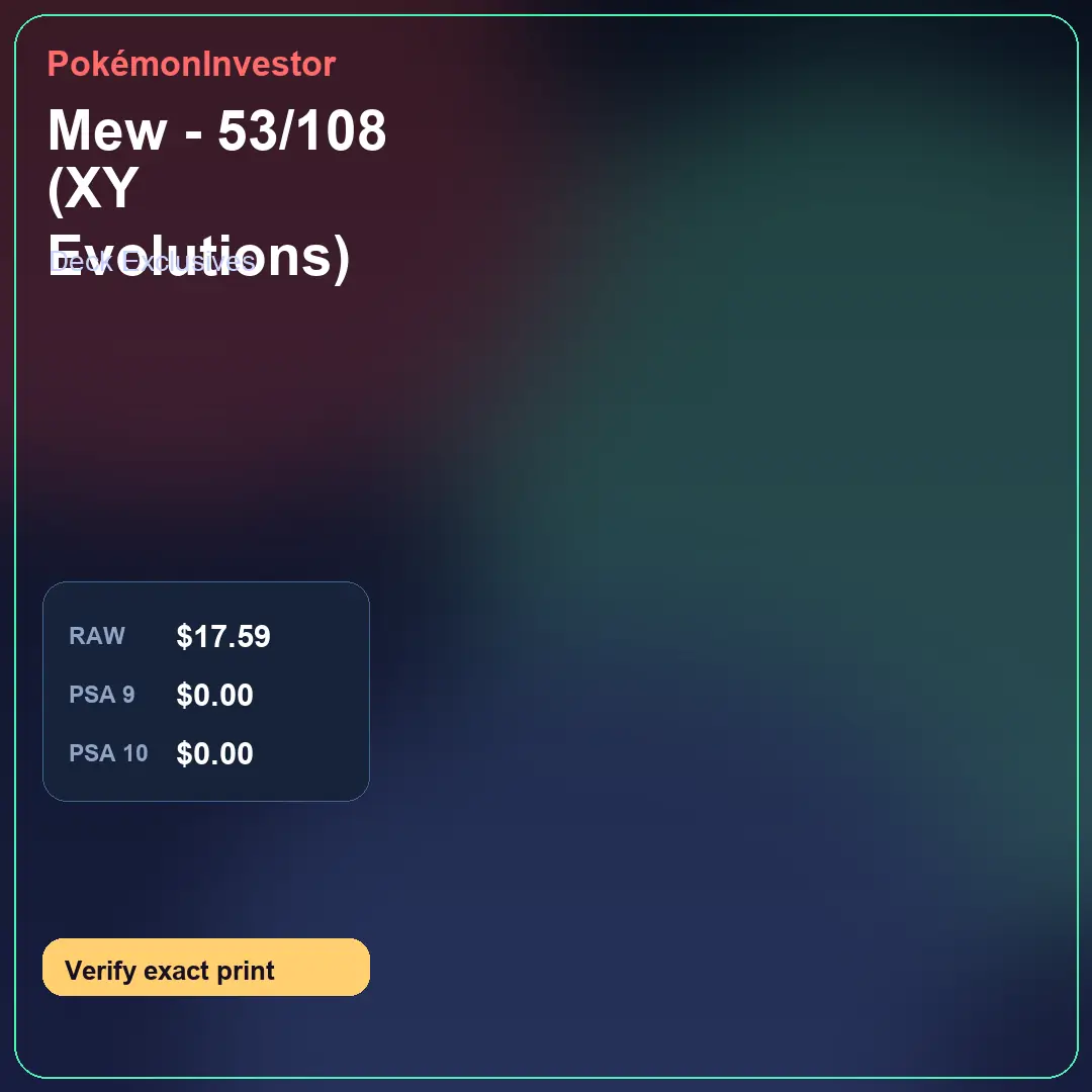 Card research image for Mew - 53/108 (XY Evolutions)