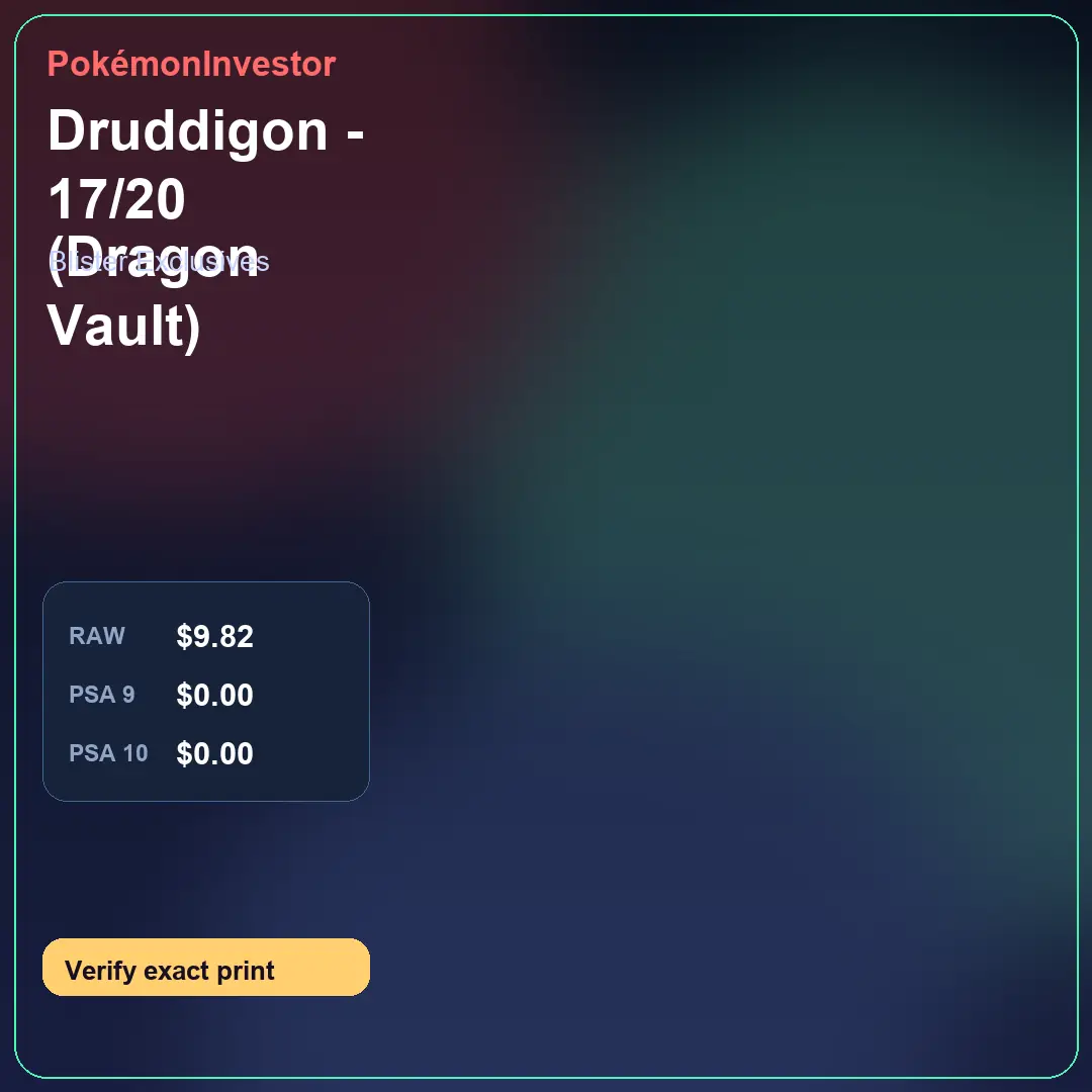 Card research image for Druddigon - 17/20 (Dragon Vault)