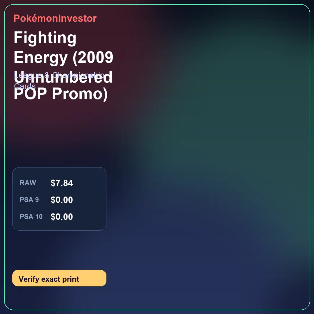 Card research image for Fighting Energy (2009 Unnumbered POP Promo)