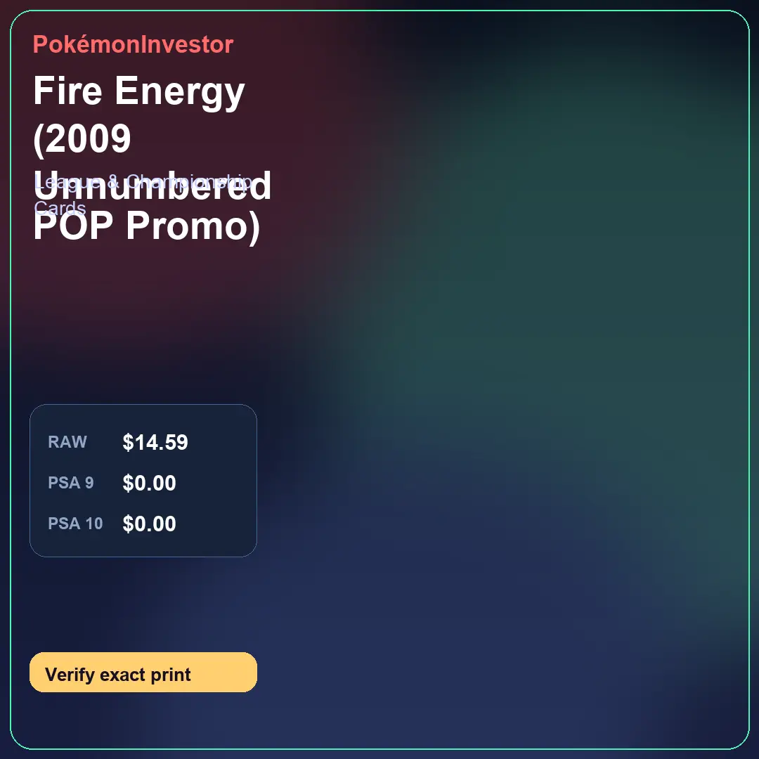 Card research image for Fire Energy (2009 Unnumbered POP Promo)