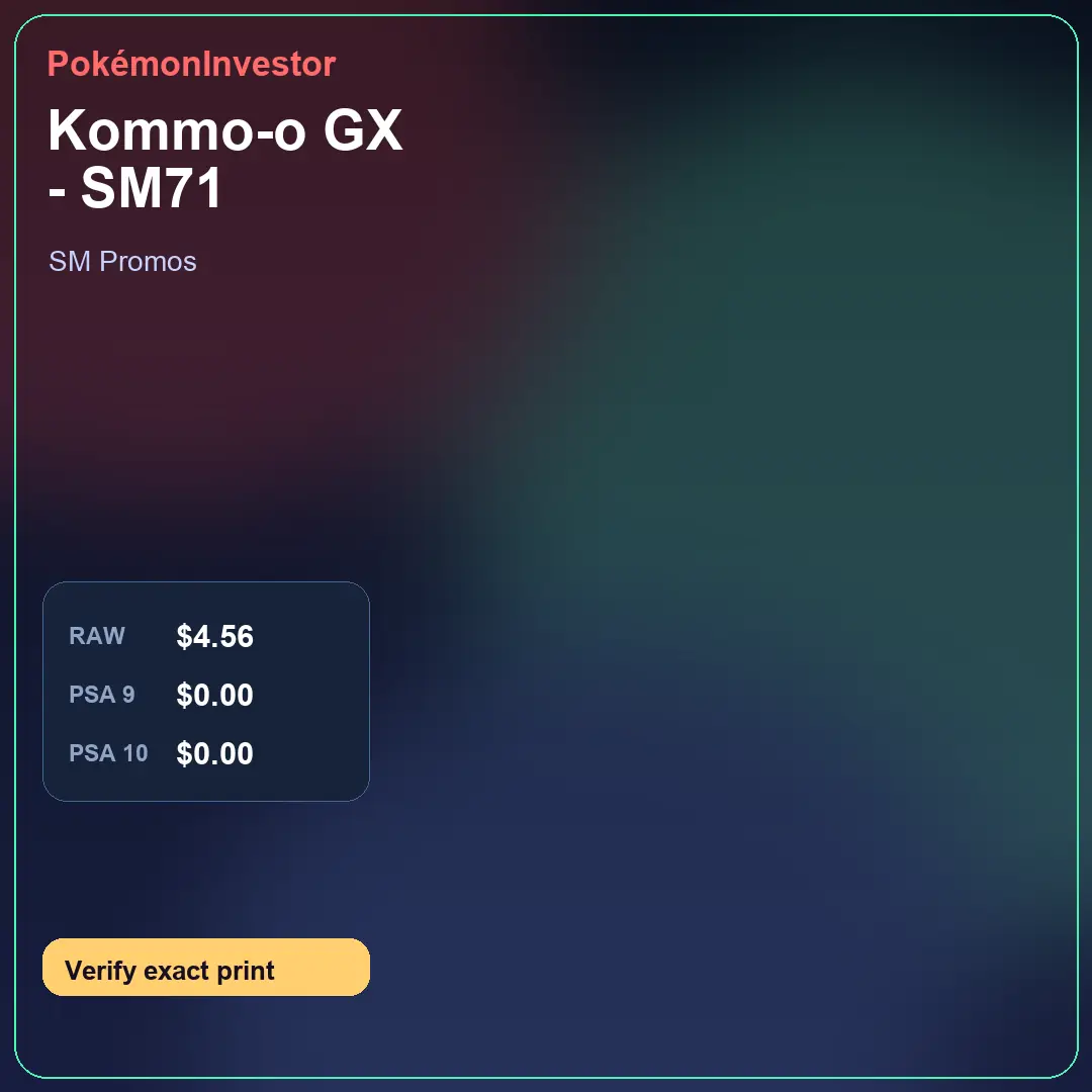 Card research image for Kommo-o GX - SM71