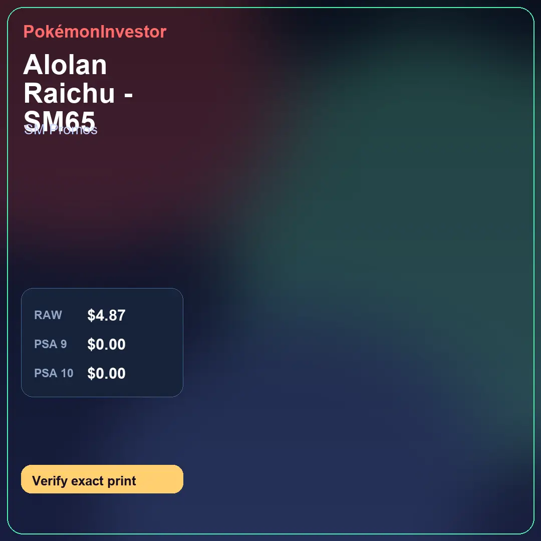 Card research image for Alolan Raichu - SM65