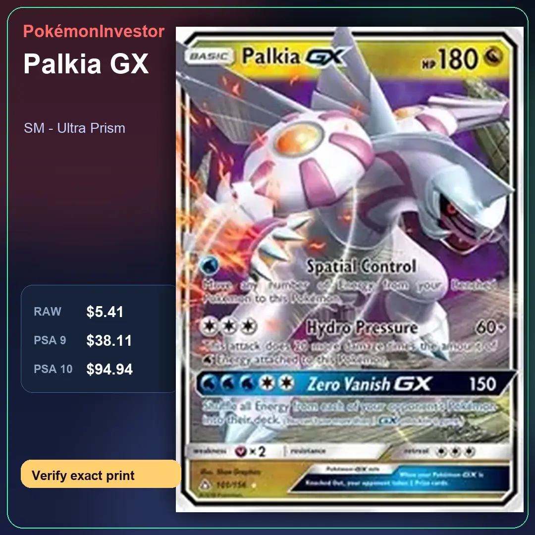 Card research image for Palkia GX