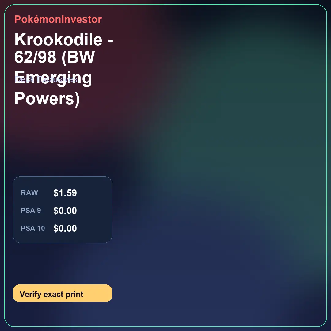 Card research image for Krookodile - 62/98 (BW Emerging Powers)