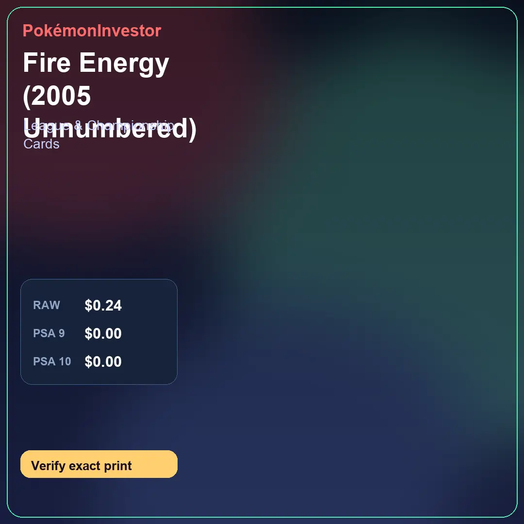 Card research image for Fire Energy (2005 Unnumbered)