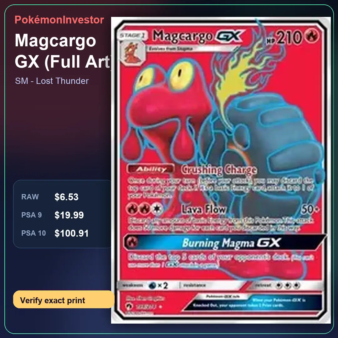 Card research image for Magcargo GX (Full Art)