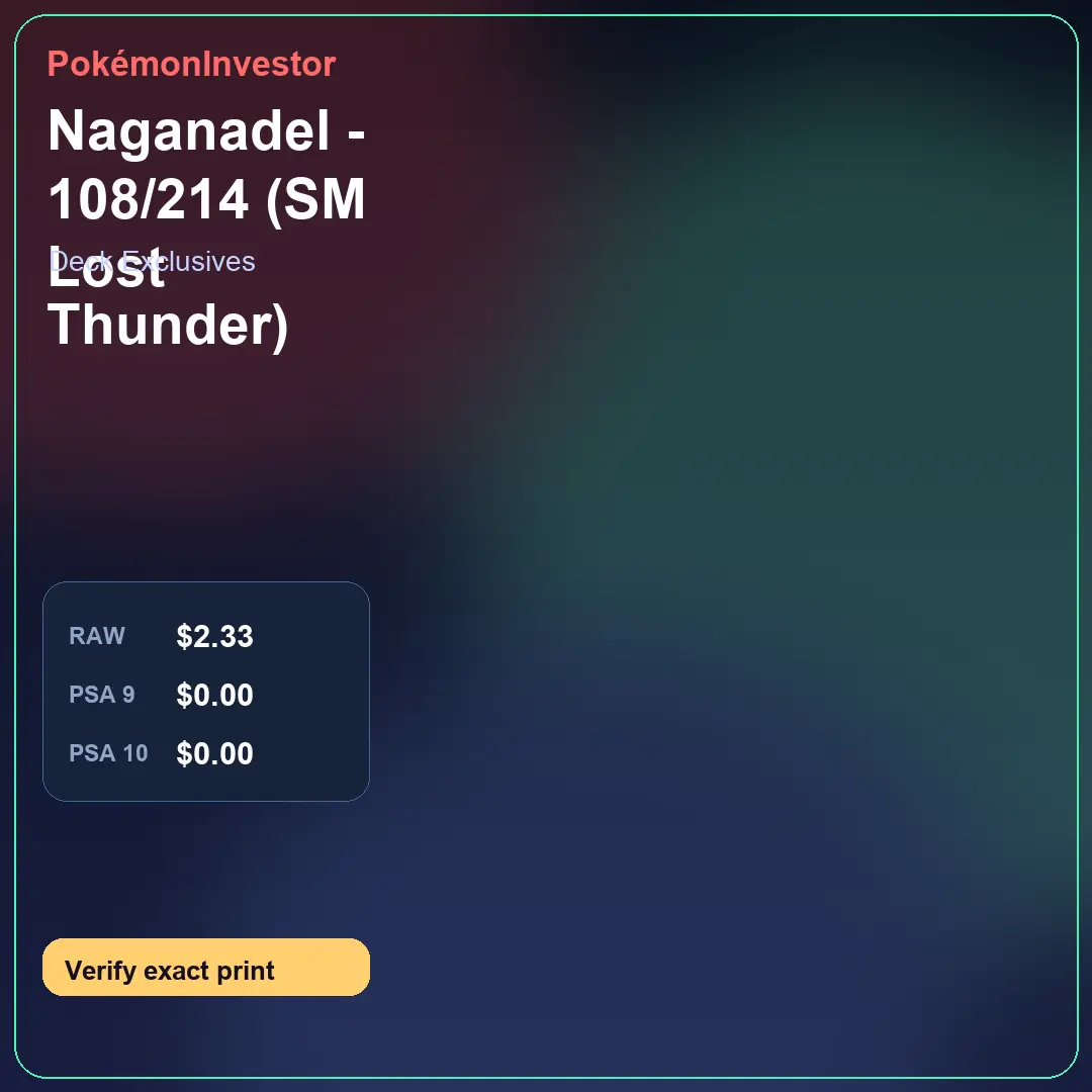 Card research image for Naganadel - 108/214 (SM Lost Thunder)