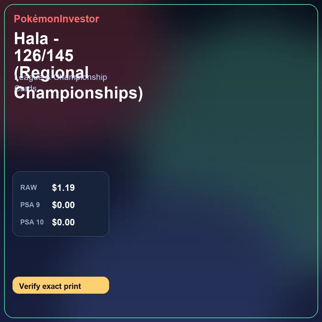 Card research image for Hala - 126/145 (Regional Championships)