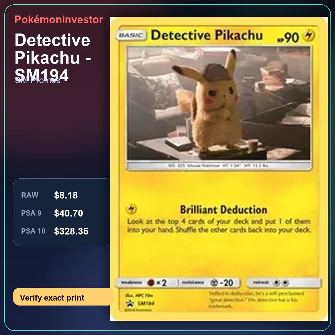 Card research image for Detective Pikachu - SM194