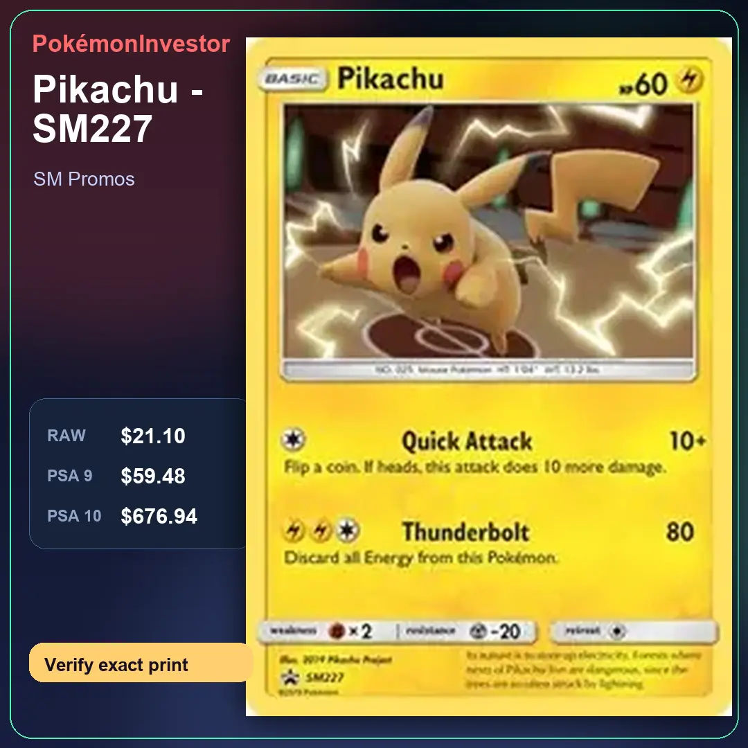 Card research image for Pikachu - SM227