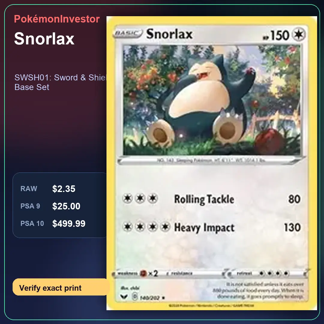 Card research image for Snorlax