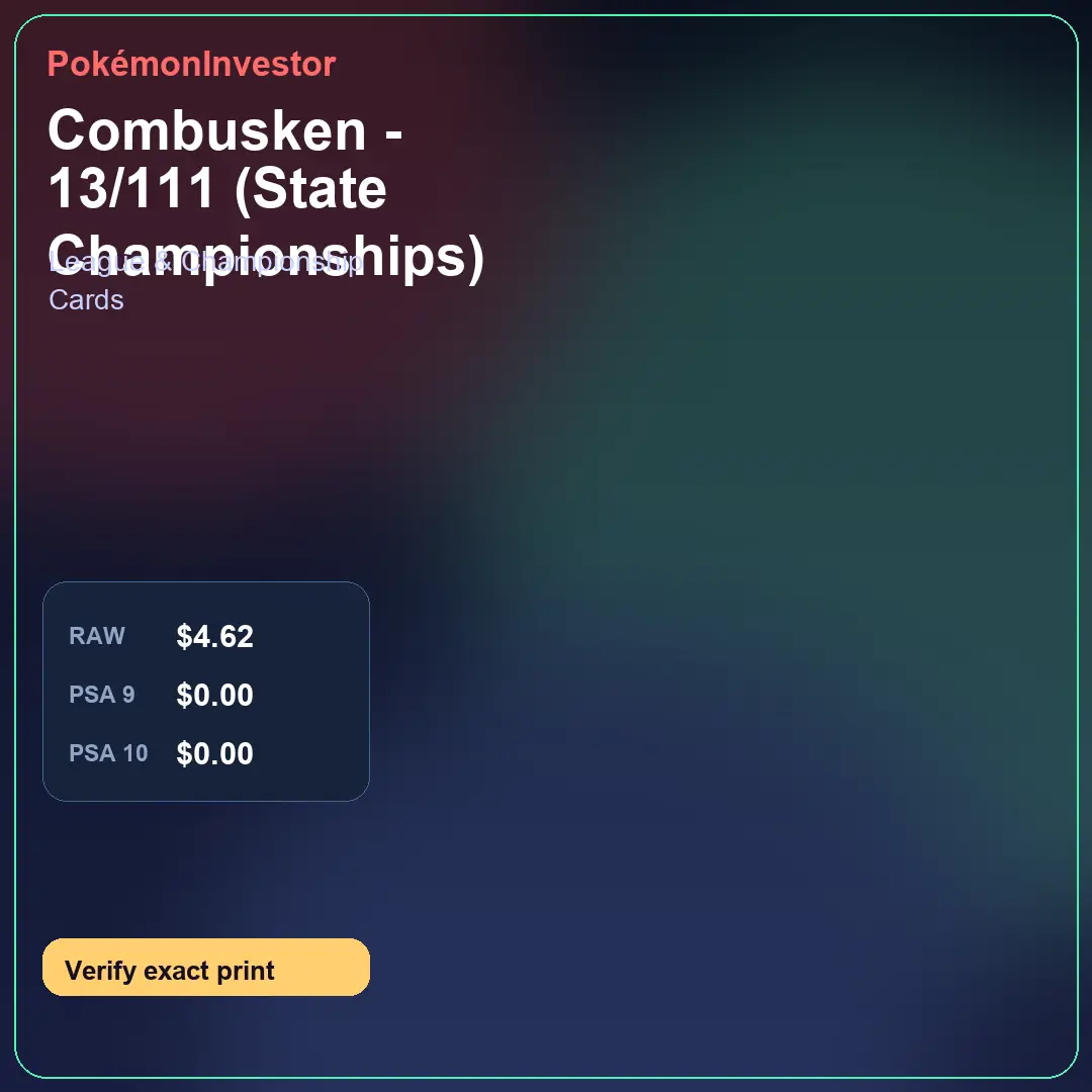 Card research image for Combusken - 13/111 (State Championships)