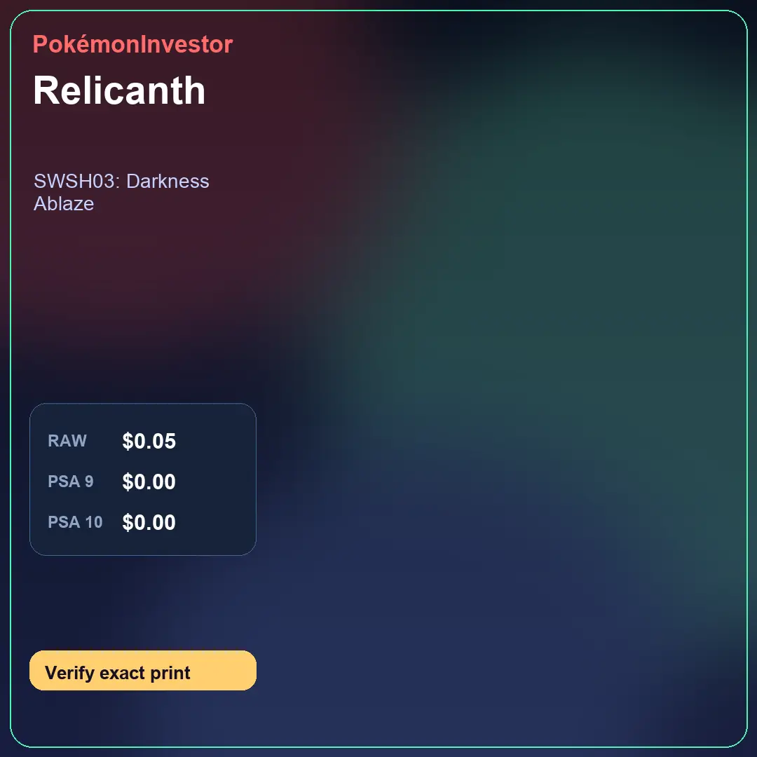 Card research image for Relicanth