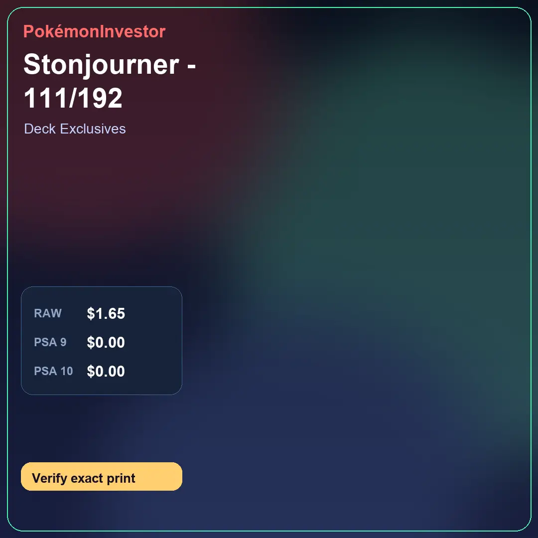 Card research image for Stonjourner - 111/192