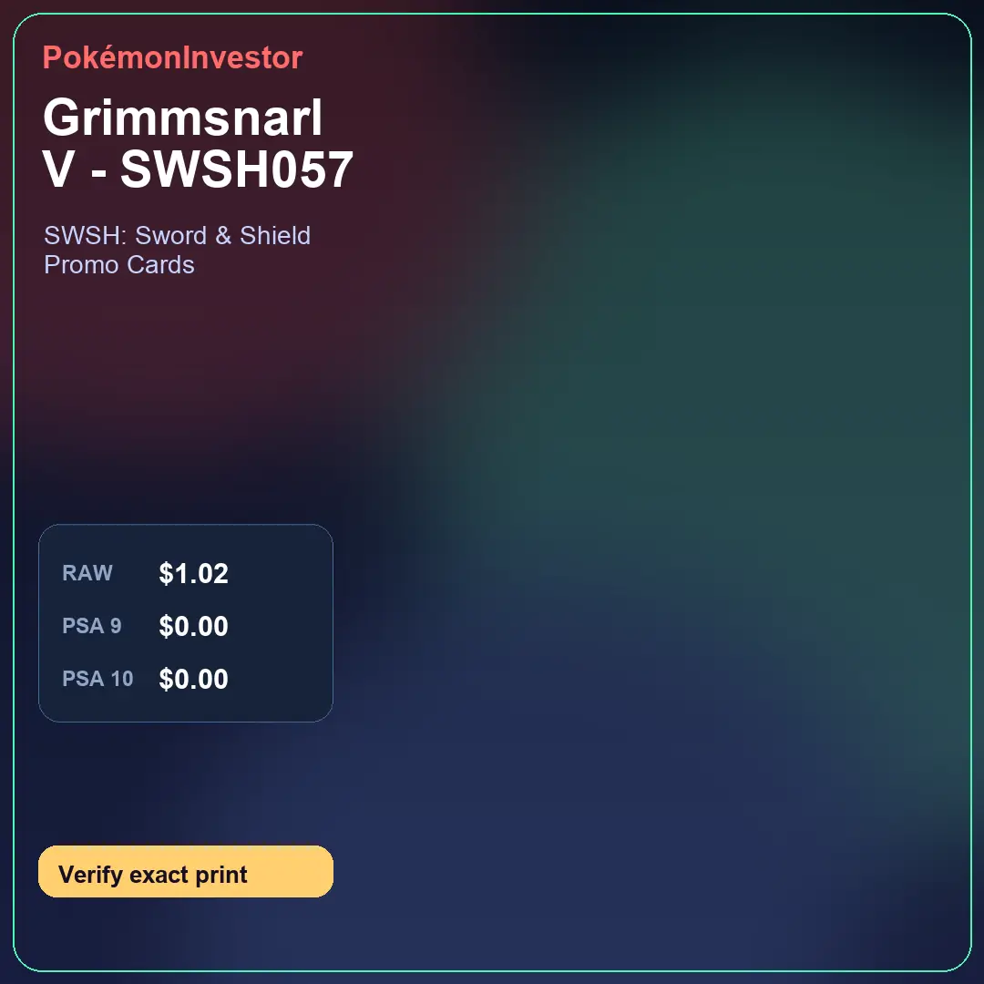 Card research image for Grimmsnarl V - SWSH057