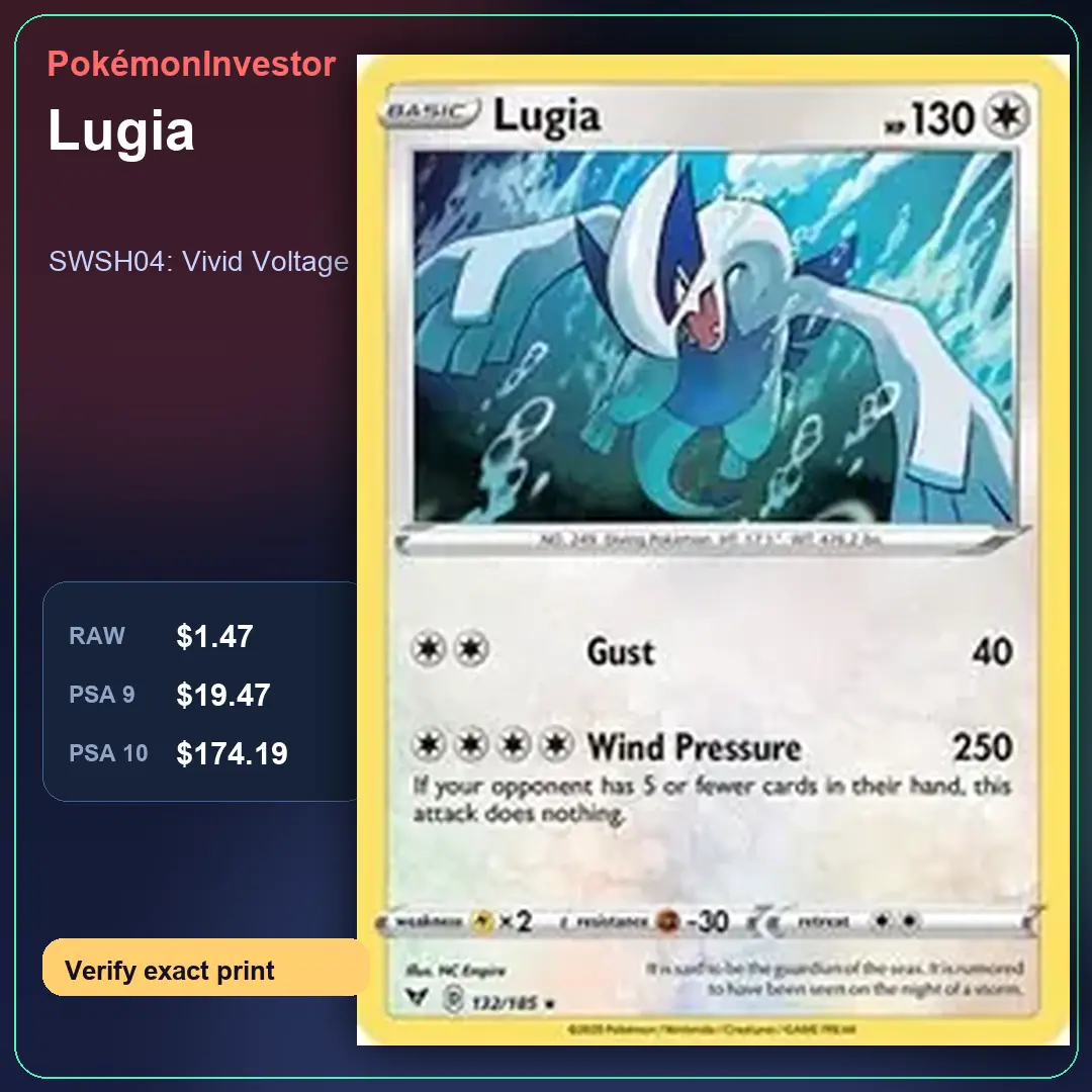 Card research image for Lugia