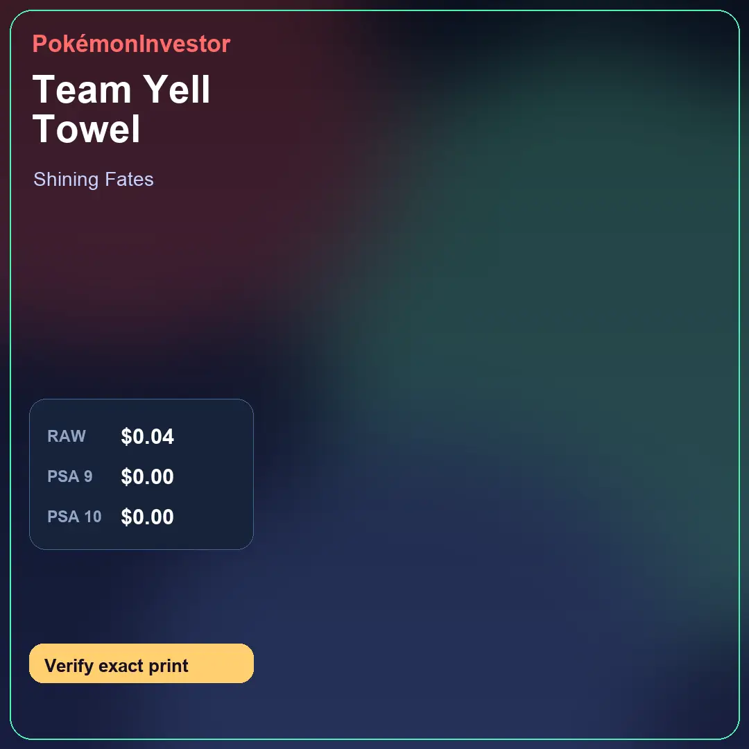 Card research image for Team Yell Towel