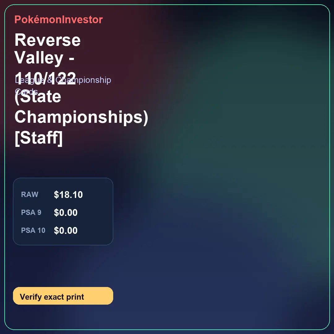 Card research image for Reverse Valley - 110/122 (State Championships) [Staff]