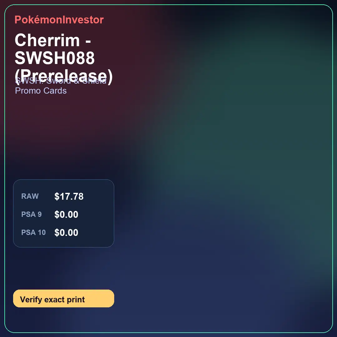 Card research image for Cherrim - SWSH088 (Prerelease)