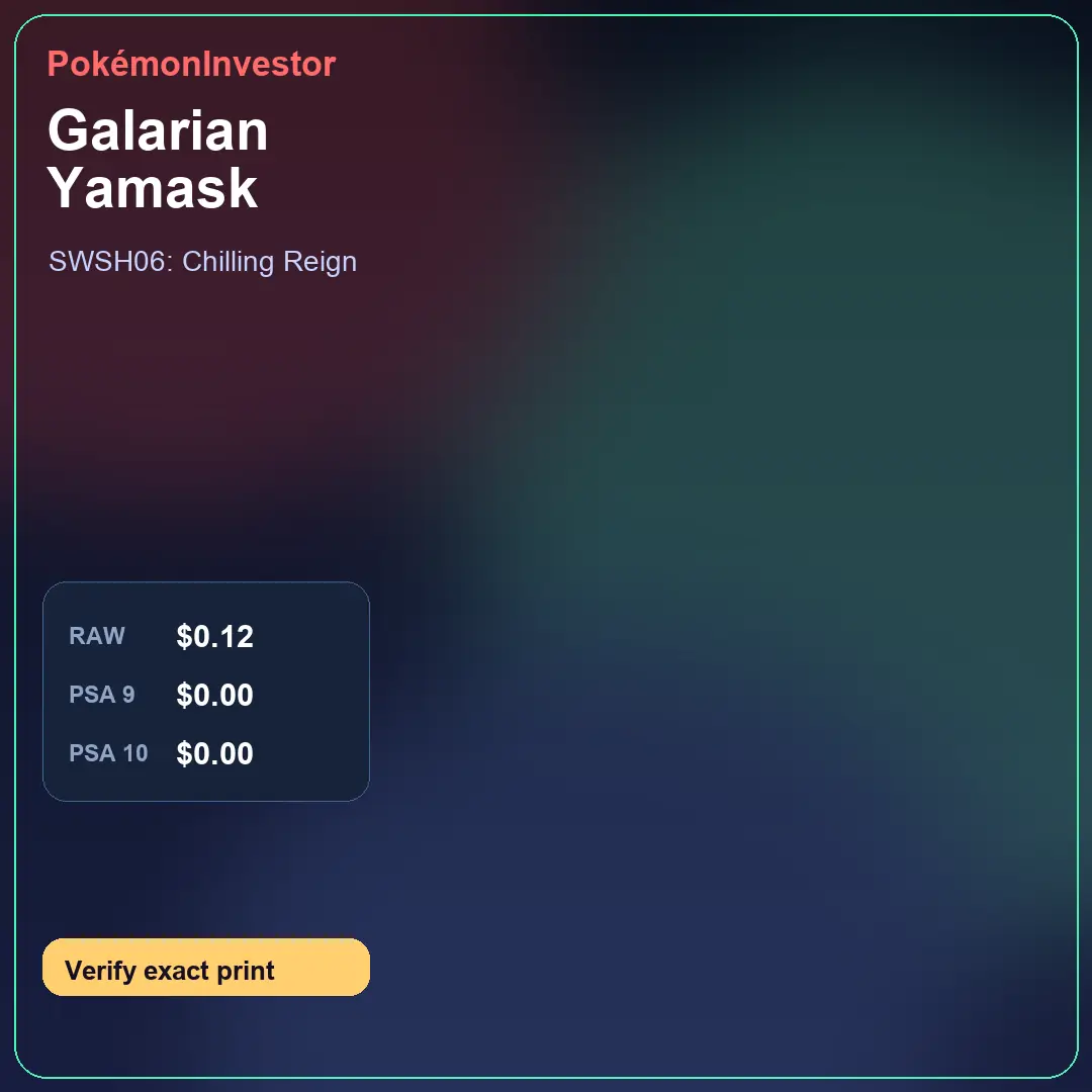 Card research image for Galarian Yamask