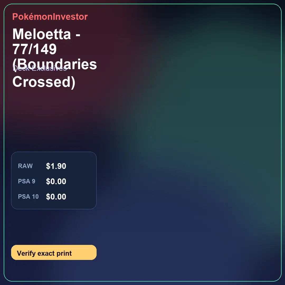 Card research image for Meloetta - 77/149 (Boundaries Crossed)