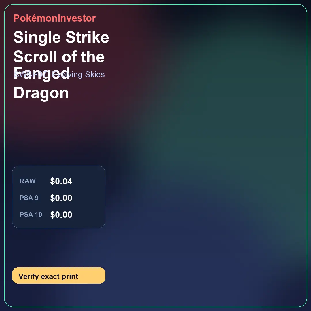 Card research image for Single Strike Scroll of the Fanged Dragon