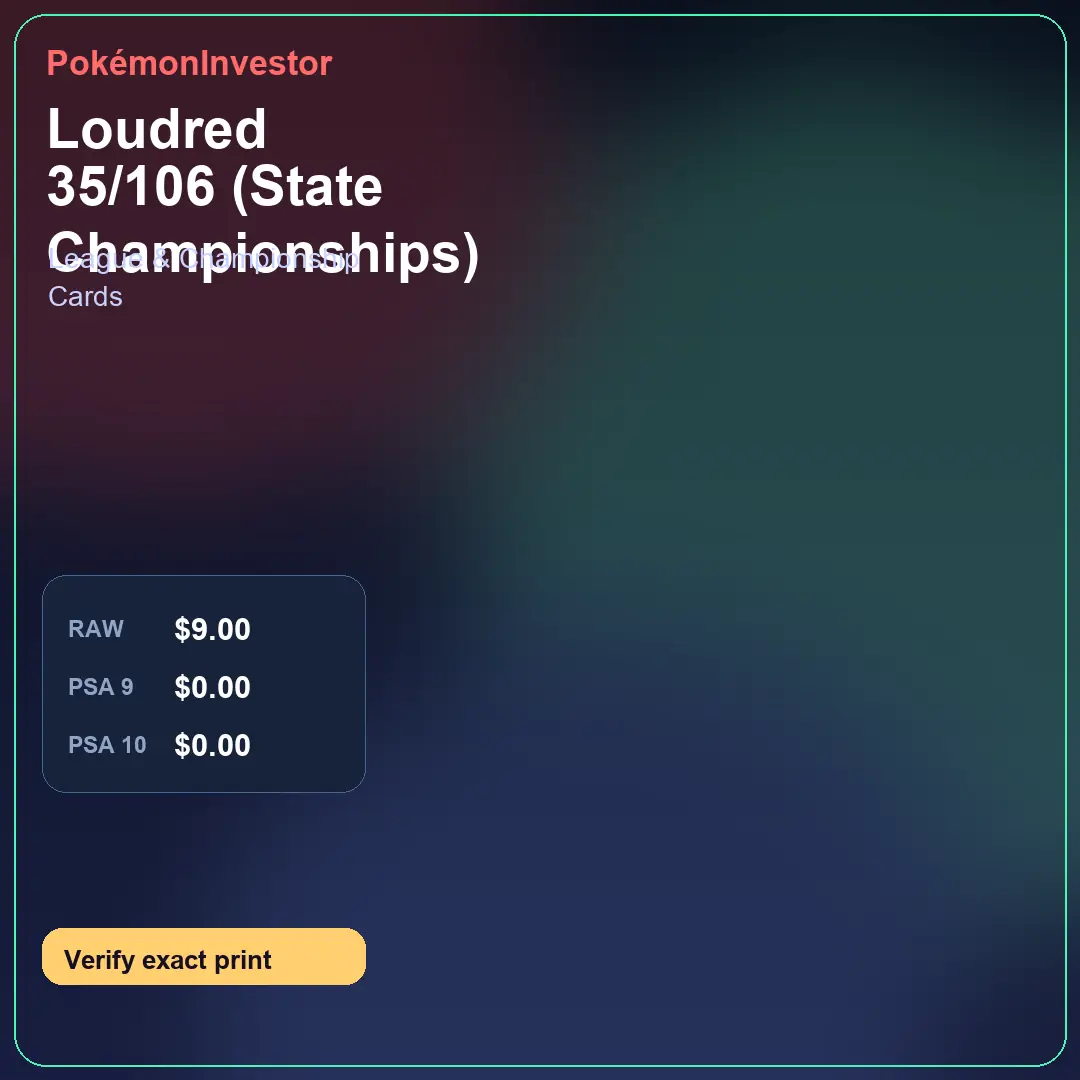 Card research image for Loudred 35/106 (State Championships)