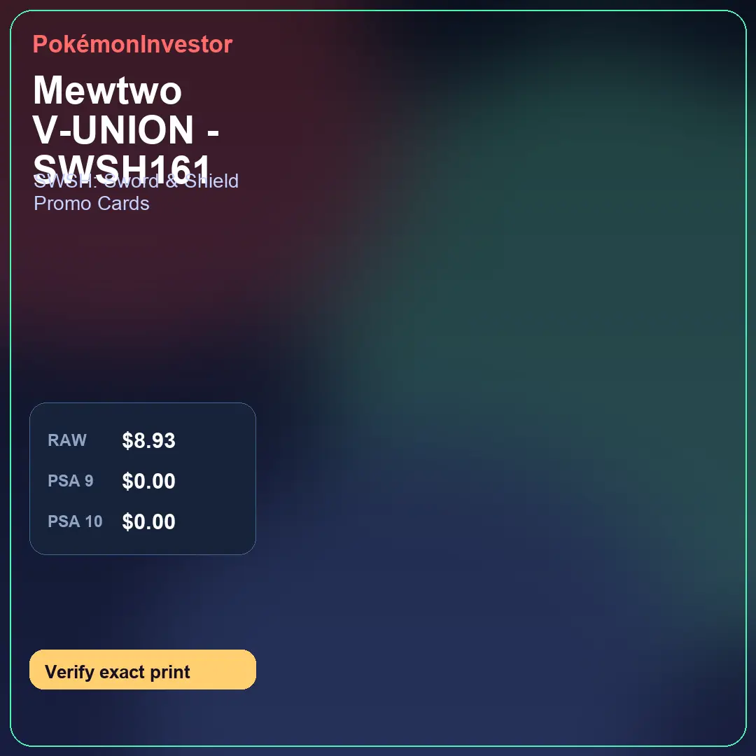 Card research image for Mewtwo V-UNION - SWSH161