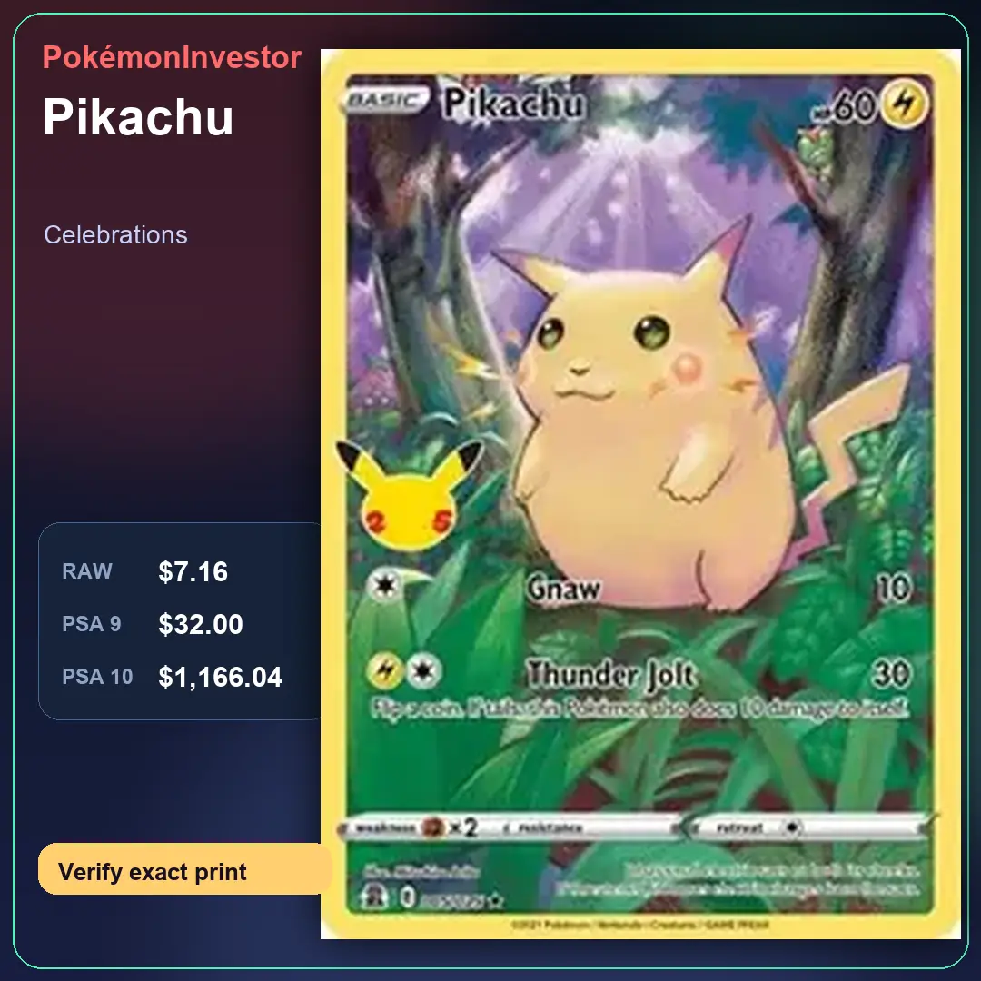 Card research image for Pikachu