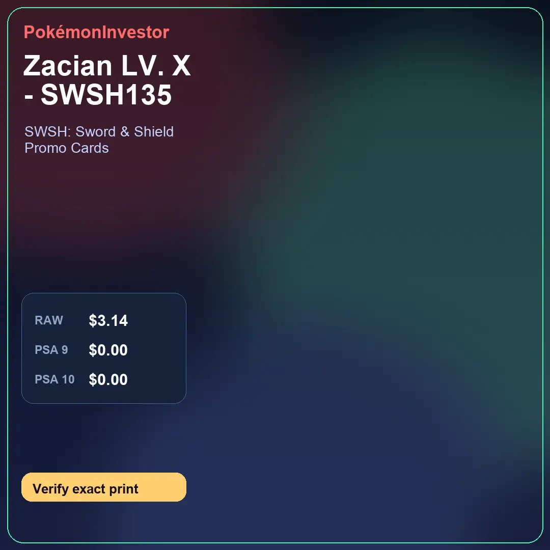 Card research image for Zacian LV. X - SWSH135