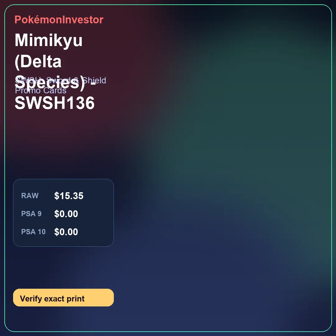 Card research image for Mimikyu (Delta Species) - SWSH136