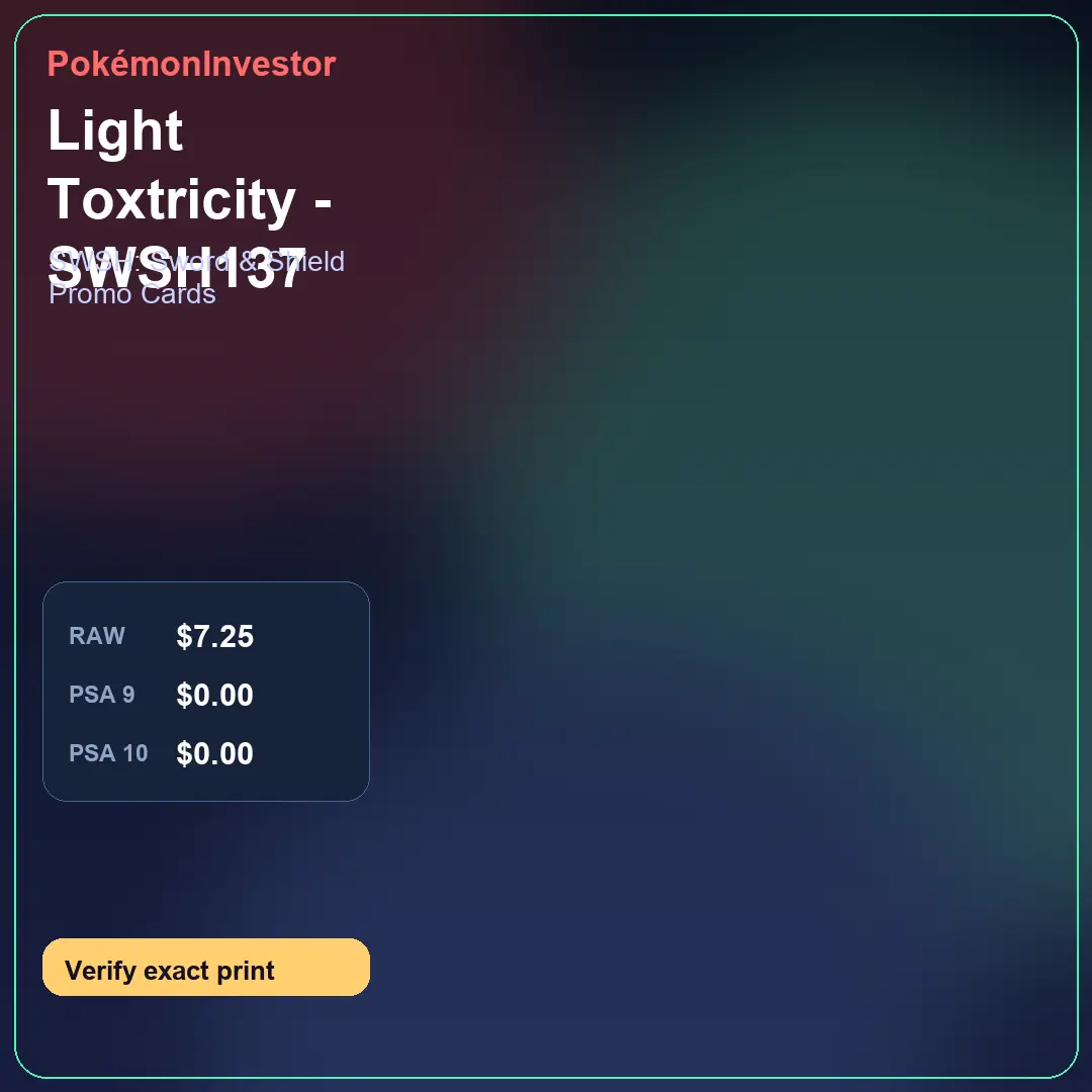Card research image for Light Toxtricity - SWSH137