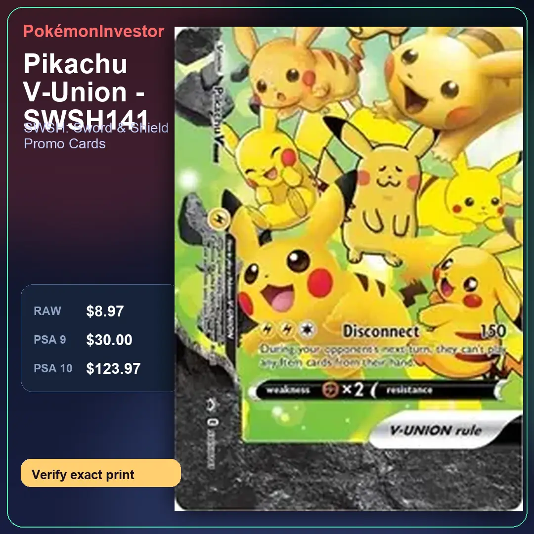 Card research image for Pikachu V-Union - SWSH141