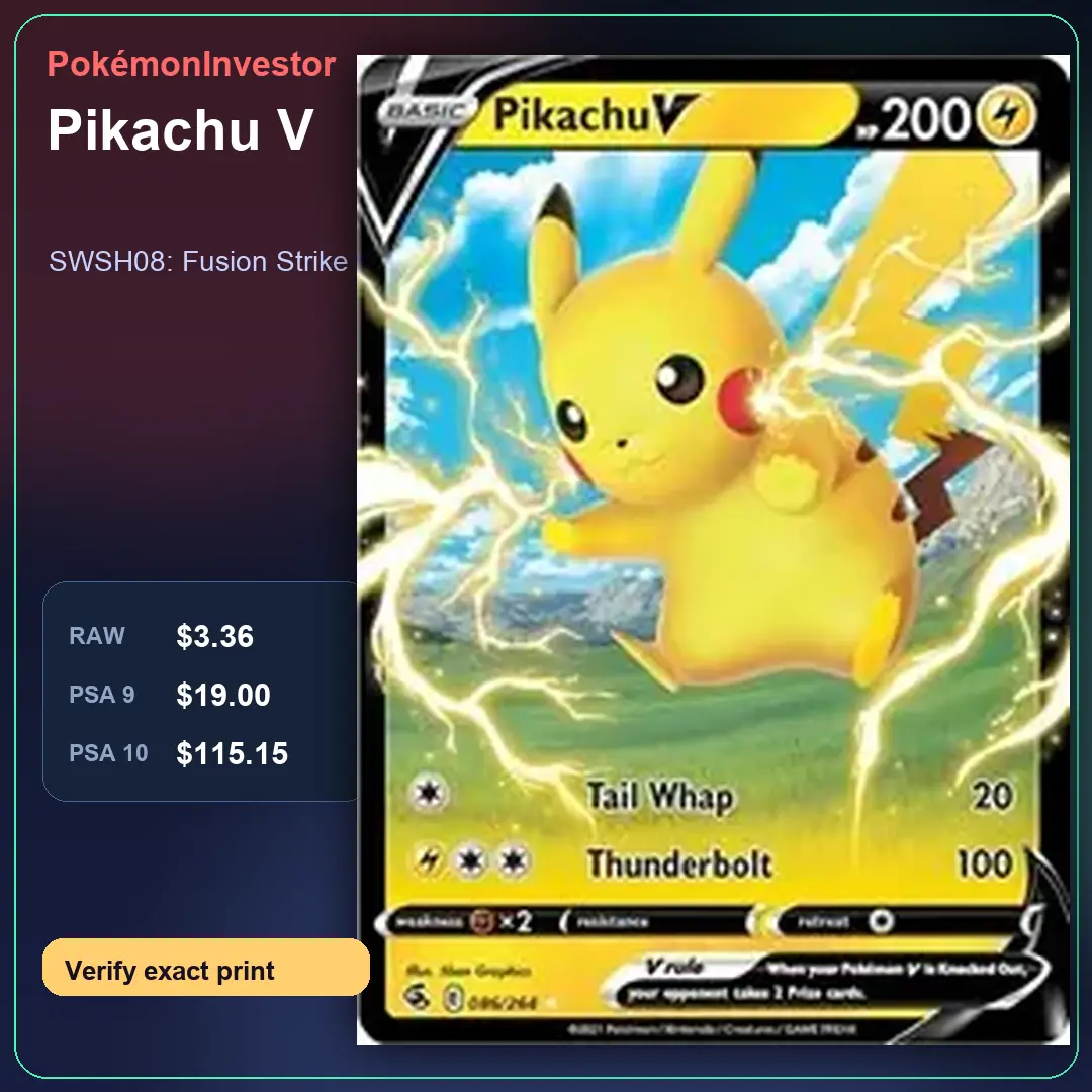 Card research image for Pikachu V