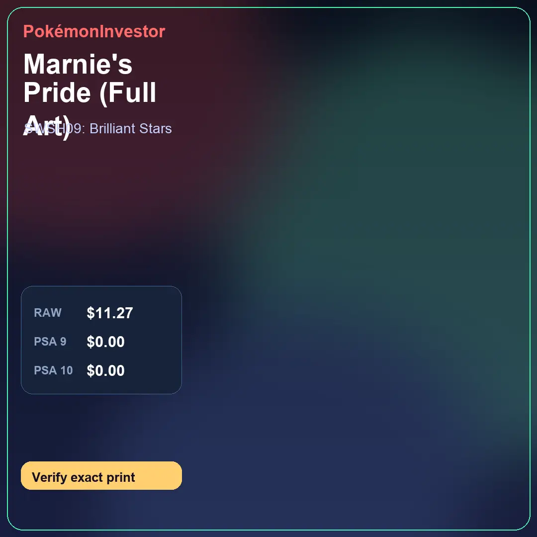 Card research image for Marnie's Pride (Full Art)