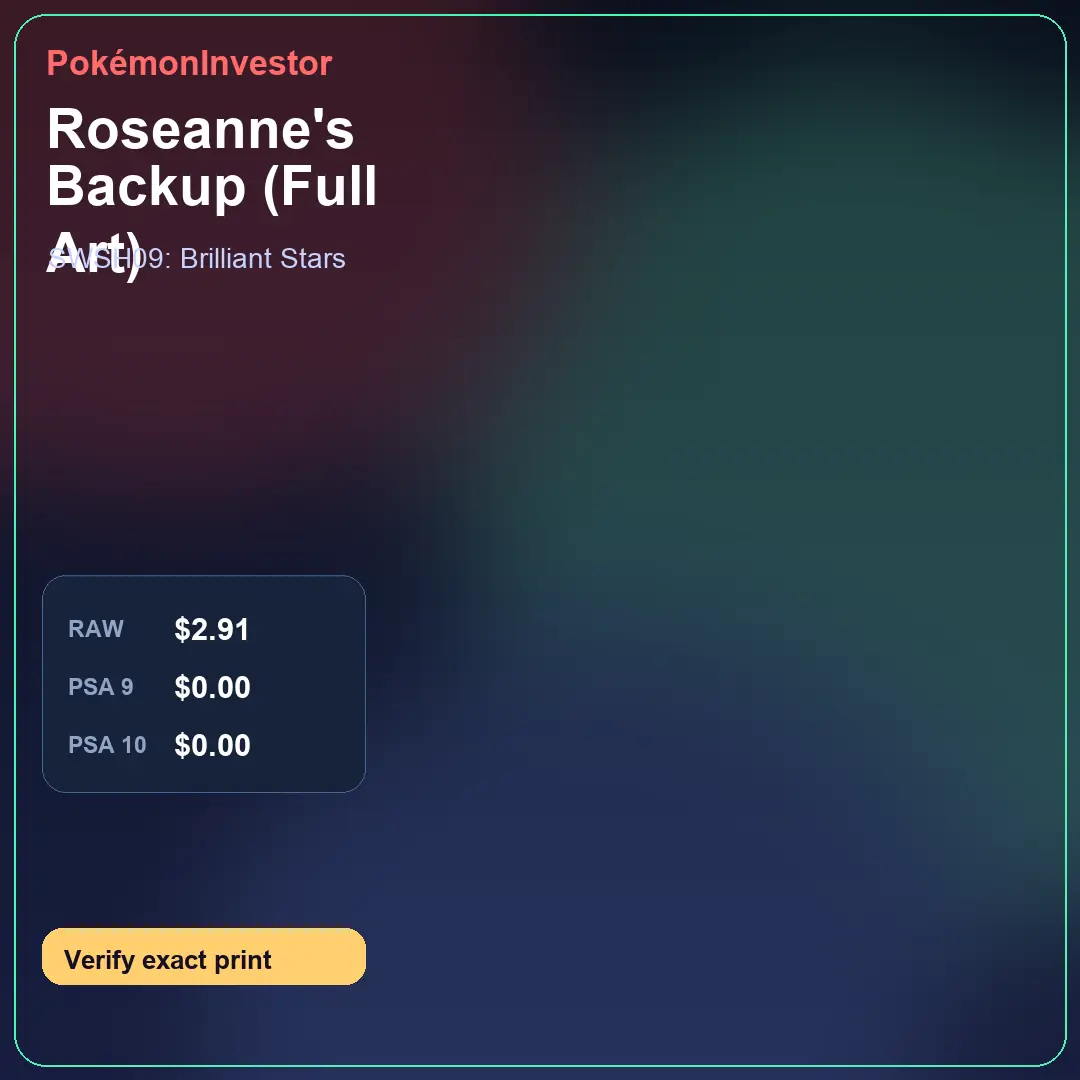 Card research image for Roseanne's Backup (Full Art)