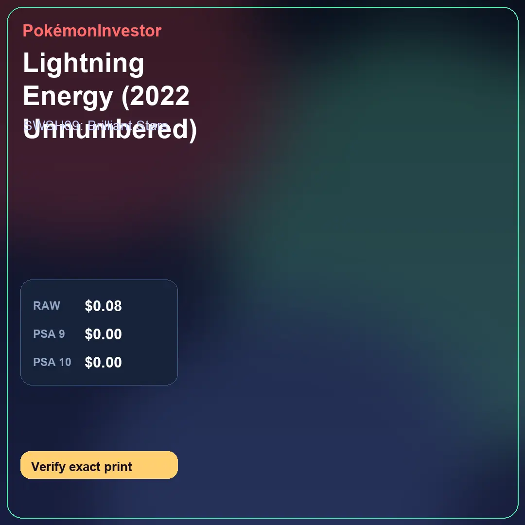 Card research image for Lightning Energy (2022 Unnumbered)