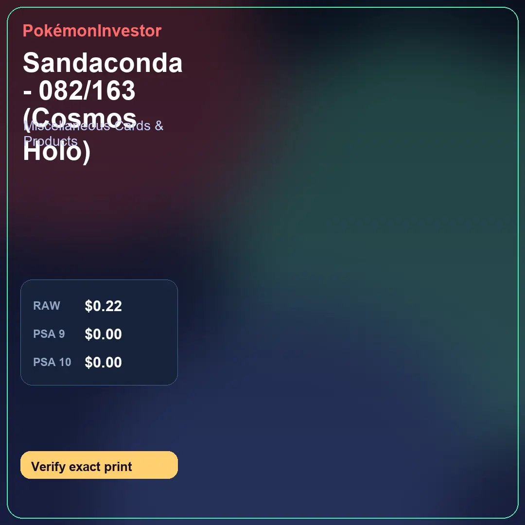 Card research image for Sandaconda - 082/163 (Cosmos Holo)