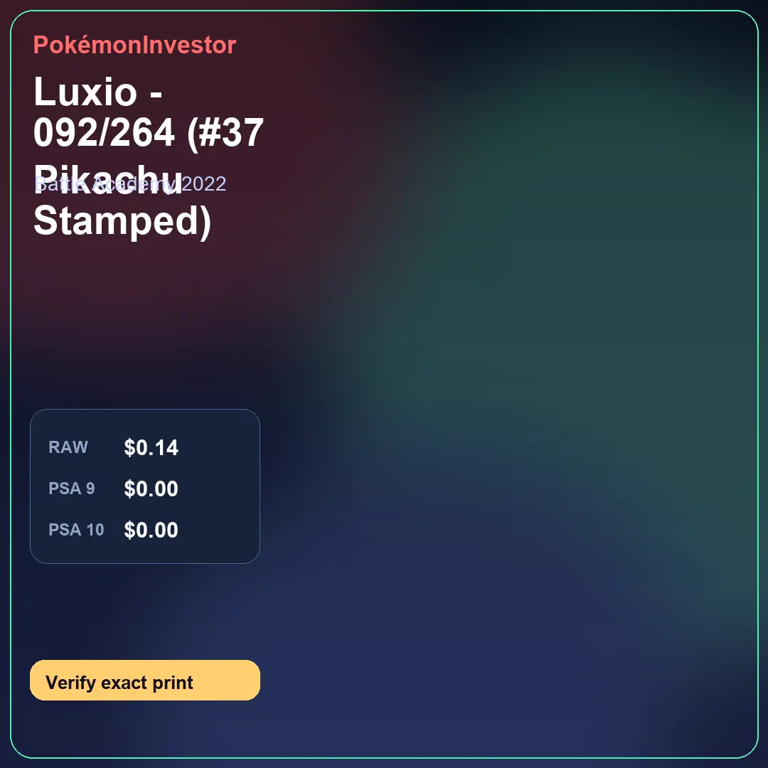 Card research image for Luxio - 092/264 (#37 Pikachu Stamped)