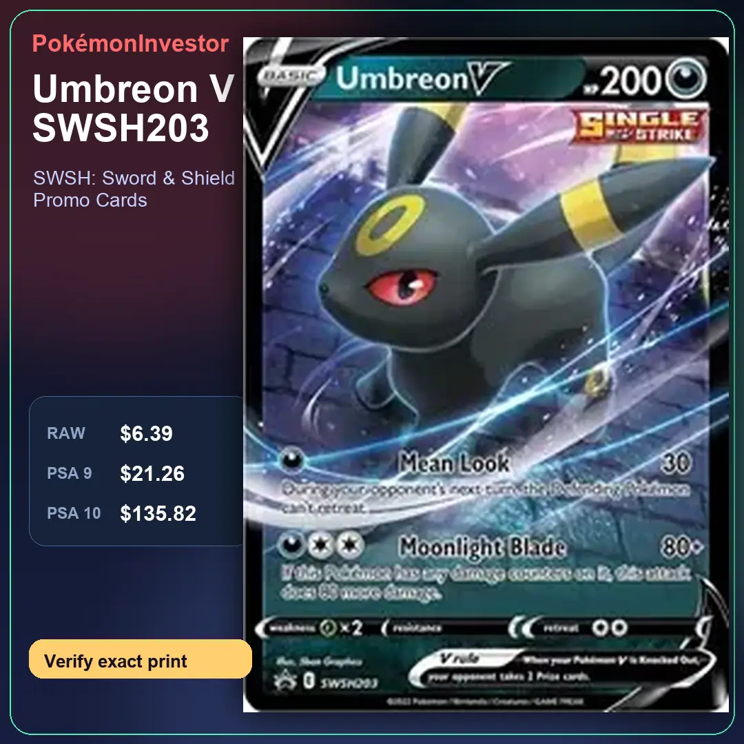 Card research image for Umbreon V - SWSH203