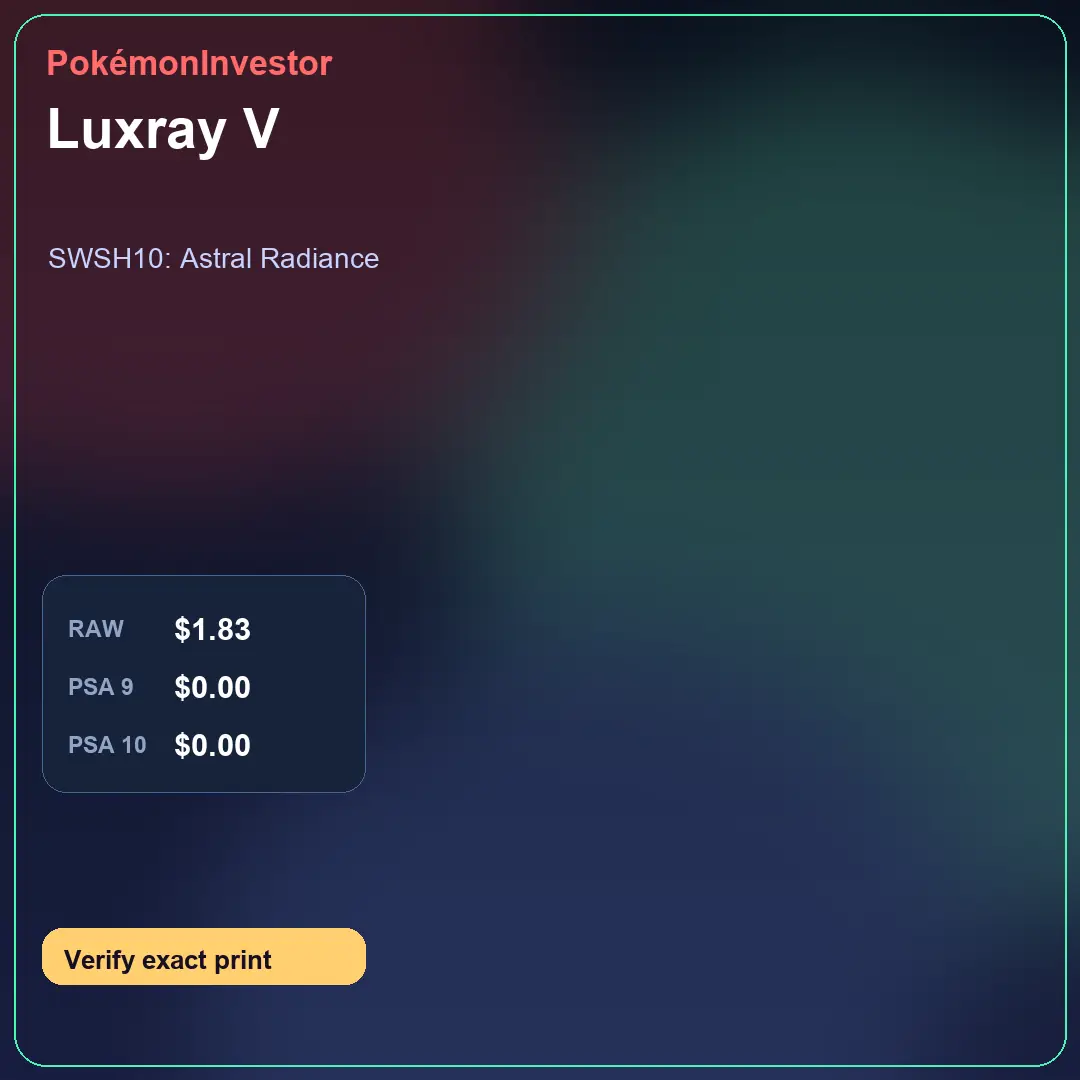 Card research image for Luxray V