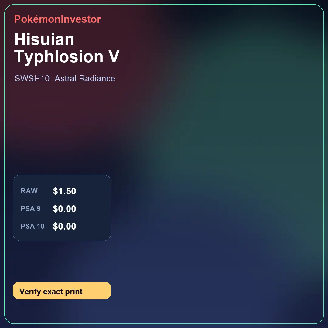 Card research image for Hisuian Typhlosion V